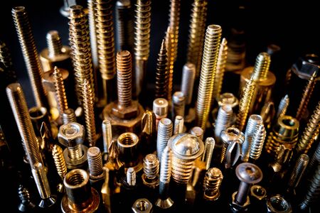 Nuts, Bolts and Screws City Skyline, Miniature Cityの写真素材