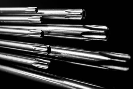 Close-Up of TX Hex Set. Black and Whiteの写真素材