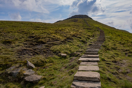 Summit Footpath, Ingleborough, Yorkshire Dalesの写真素材