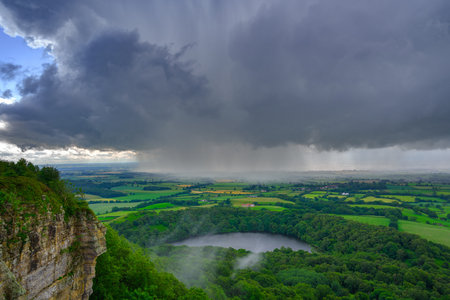 Rain Storm from Sutton Bank, North Yorkshire, UK