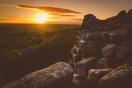 Brimham Rocks Sunset, North Yorkshire, Yorkshire Dales, Nidderdale