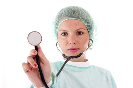 nurse on white backgroundの写真素材