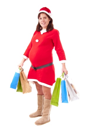 Mrs. Santa Claus pregnantの写真素材