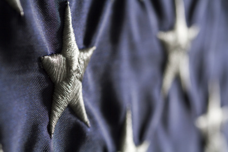 Horizontal Flag Blue Field with Starsの写真素材