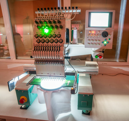 Embroidery machine for garments, T-shirts, sweatshirts, dresses, jackets.