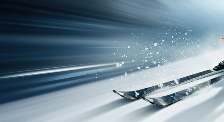 Cross-country skier skiing in the mountains. 3d renderingの素材