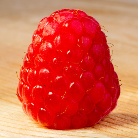 Close up of a fresh raspberry.