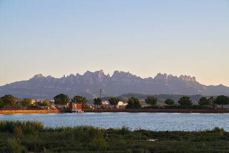 Magical mountain Montserrat, view from the park of l'Agullaの写真素材
