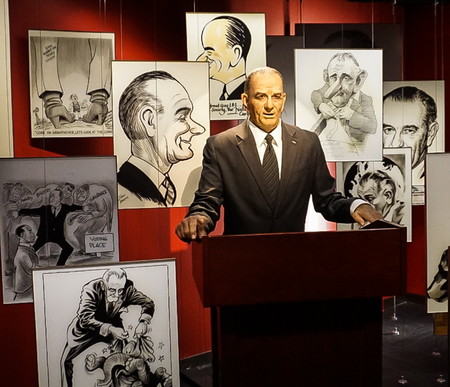 AUSTIN, TEXAS - APRIL 17, 2107 Exhibit of LBJ at the Lyndon B Johnson (LBJ) Library and Museumのeditorial素材