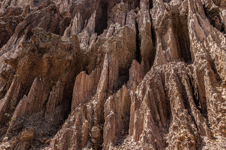 A canyon with a mountain in the background