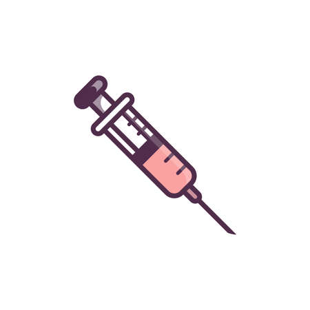 syringe with vaccine iconの写真素材