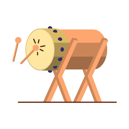 Djembe drum icon. Flat illustration of djembe drum icon for web designのイラスト素材