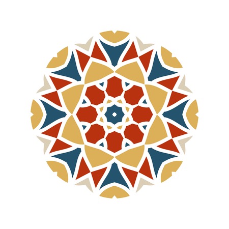 Circular background. Oriental pattern illustration.のイラスト素材