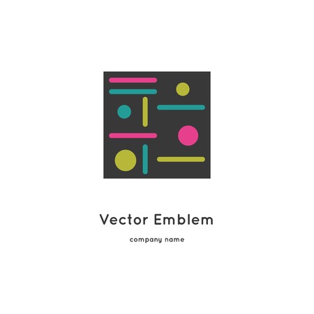 Beautiful logo for your company. Mark, emblem, element. Geometric logotype.のイラスト素材