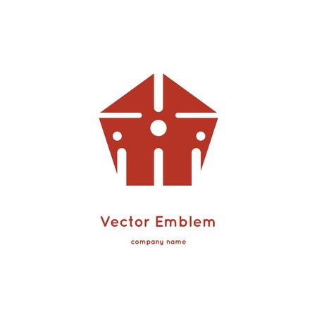 Beautiful logo for your company. Mark, emblem, element. Geometric logotype.のイラスト素材