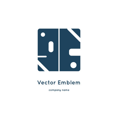 Beautiful logo for your company. Mark, emblem, element. Geometric logotype.のイラスト素材
