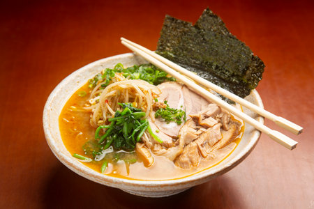 Japanese typical food Miso Ramen.の写真素材