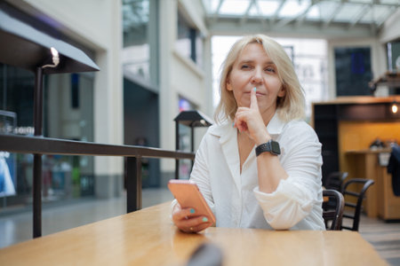 middle aged business Women in Focusの写真素材