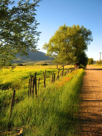 A Road in the Country, Heber Valley, Utah.の写真素材