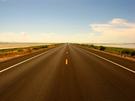 A shot taken on the road to Antelope Island, Utah.