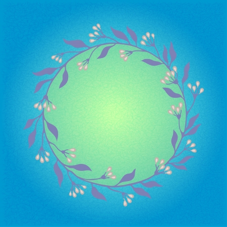 Spring wreath from blossom branches and willow treeのイラスト素材