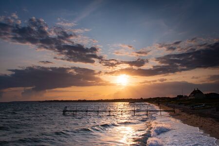 Sunset on the Danish Coast - Jutlandの写真素材