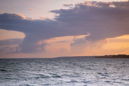 Sunset on the danish Coastの写真素材