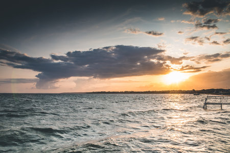 Sunset on the Danish Coast - Jutlandの写真素材