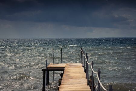 Dark Clouds over rough Seasの写真素材