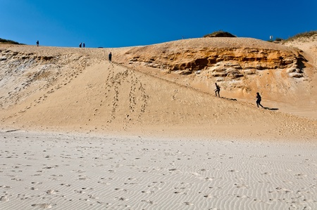 Cape Cod sandy slopeの写真素材
