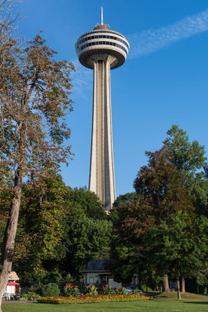 Skylon Tower at Niagara Falls, Ontario Canadaのeditorial素材