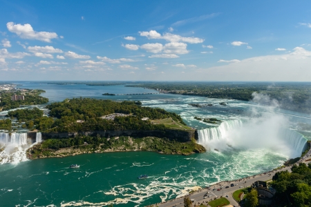 Niagara Falls view from Skylon Tower platformsの写真素材