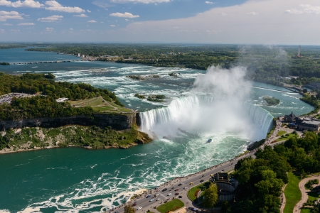 Niagara Falls view from Skylon Tower platformの写真素材