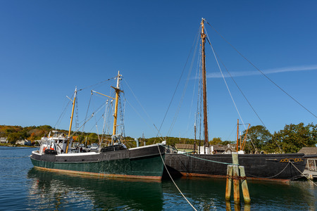 Roann at Mystic Seaport, Roan is one of the last surviving examples of the fishing vesselsの写真素材