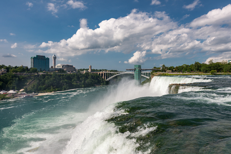 American side of Niagara Falls waterfall landscape, New York, USAのeditorial素材