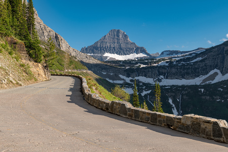 Beautiful view of Glacier National Park belong Going to the sun roadの写真素材