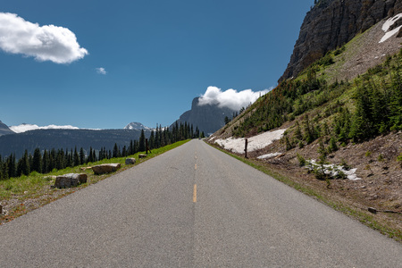 Beautiful view of Glacier National Park belong Going to the sun roadの写真素材