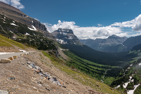 Beautiful view of Glacier National Park belong Going to the sun roadの写真素材