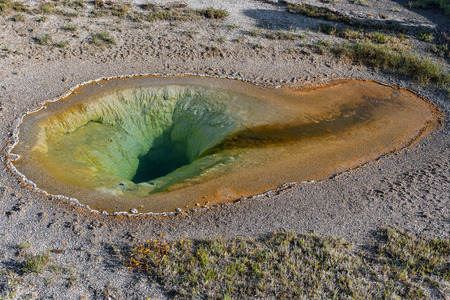 Old Faithful and Upper Geyser Basin - Yellowstone National Parkの写真素材