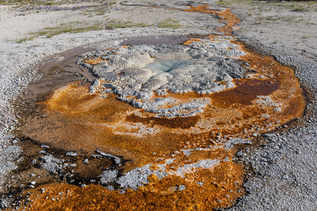 Old Faithful and Upper Geyser Basin - Yellowstone National Parkの写真素材