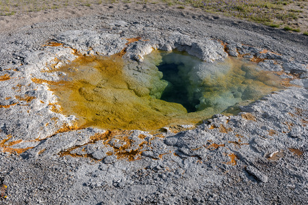 Old Faithful and Upper Geyser Basin - Yellowstone National Parkの写真素材