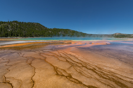 Grand Prismatic Spring. Hot springs. Yellowstone National Park. Wyoming. USA.の写真素材