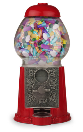 prescription drugs in gumball machine