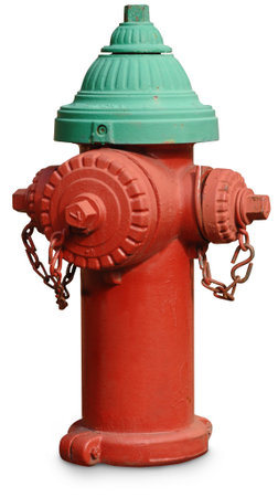 Classic fire hydrant isolated on whiteの写真素材