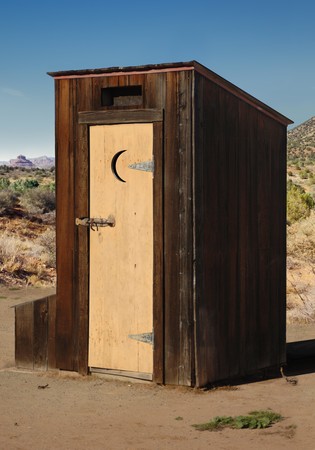 Outhouse in Arizonaの写真素材