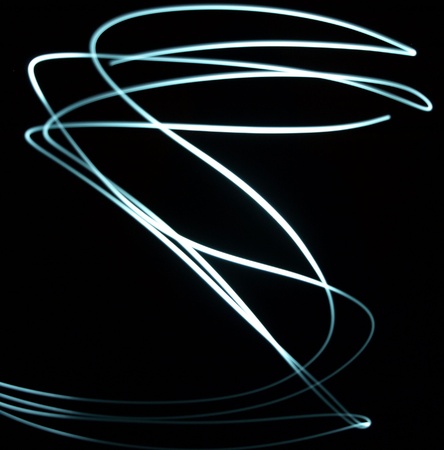 Abstract blurred light in long exposureの写真素材