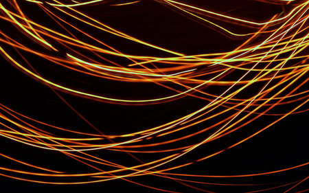 Abstract blurred light in long exposure