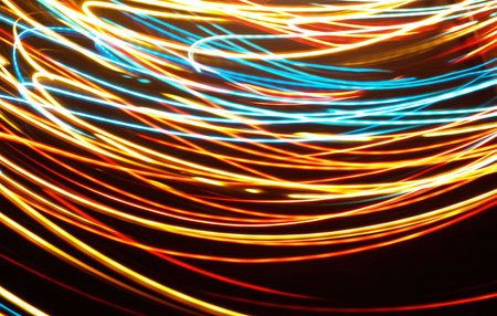 Multicolored abstract lights - long exposure