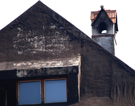 Attic in old houseの写真素材