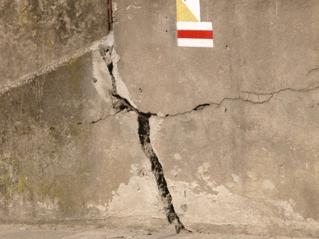 Wall in old buildingの写真素材